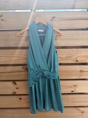 Ramy Brook Teal One-Shoulder Cocktail Dress